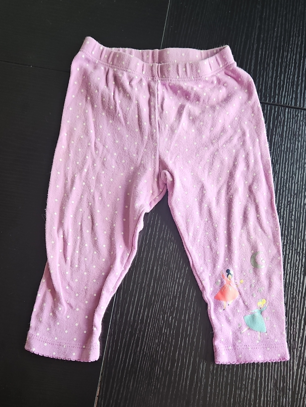 Carter's Light Pink Polka Dot Girls' Pajama Pants with Princess Appliqués